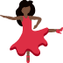 💃🏿 woman dancing: dark skin tone display on Twitter